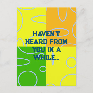 Cartão Postal De Convite Solte-Me Um Ângulo Retro-Quad Circles Laranja