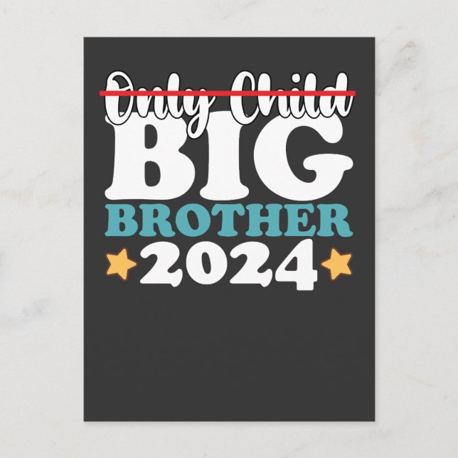 Cartão Postal De Convite Somente Criança Big Brother 2024 Promovida Para (Frente)