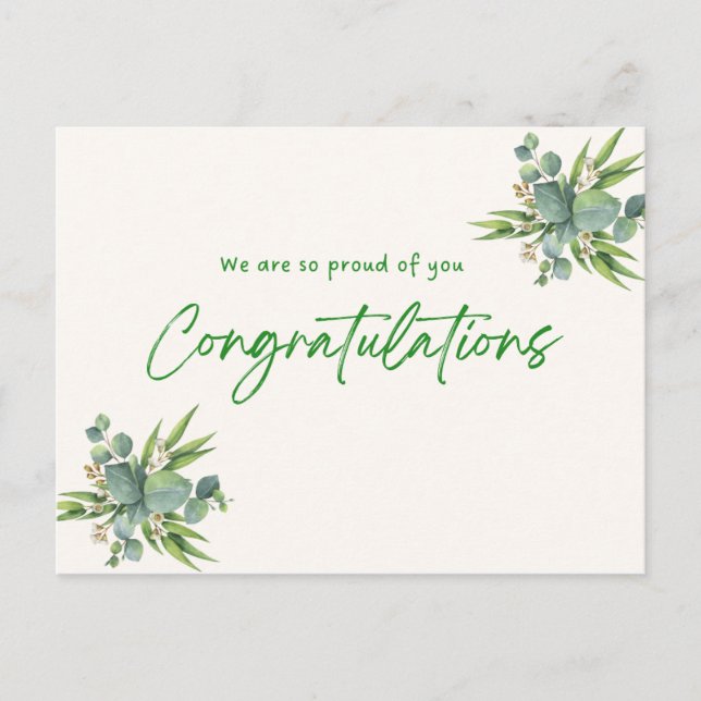 Cartão Postal De Convite Sonhos Atingidos: Cartão de Graduação (Frente)