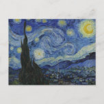 Cartão Postal De Convite "Starry Night" por Van Gogh<br><div class="desc">Este design apresenta uma reprodução inalterada e sem edição,  de alta resolução,  da famosa pintura "Noite Estrelada" de Van Gogh.</div>