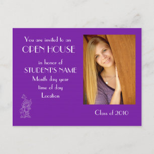 Cartão Postal De Convite Sua própria foto - Cartaz da Open House