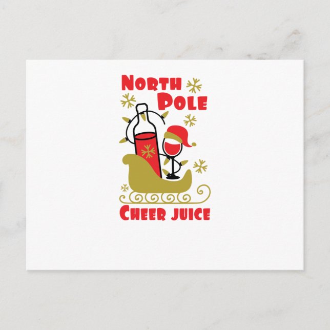 Cartão Postal De Convite suco North Pole Cheer (Frente)