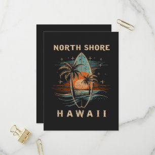 Cartão Postal De Convite Surfista North Shore Havaí