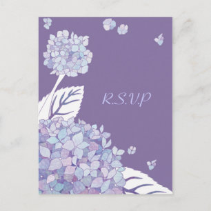 Cartão Postal De Convite Sweet Hydrangeas: Cartões-postais de resposta de c