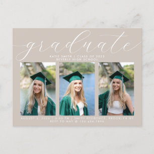 Cartão Postal De Convite Taupe Calliografia - Graduação Mínima 3 Foto