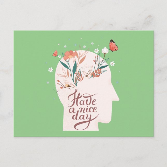 Cartão Postal De Convite Tenha Um Bom Dia (Frente)