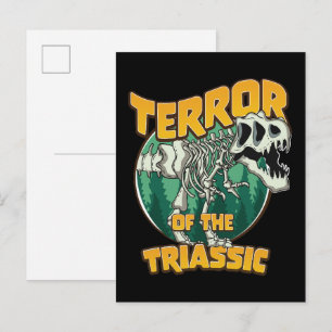 Cartão Postal De Convite Terror do Triássico