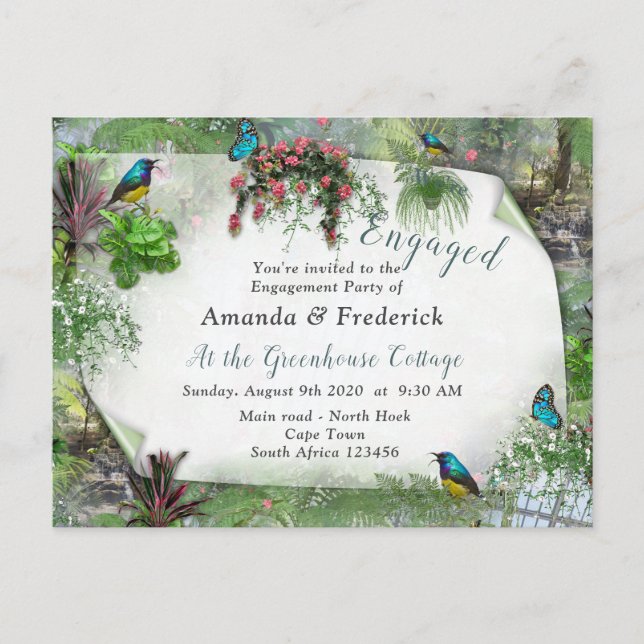 Cartão Postal De Convite The Victorian Greenhouse (Frente)