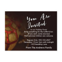 Tipografia "Você é convidado" com Foto Vermelha e 