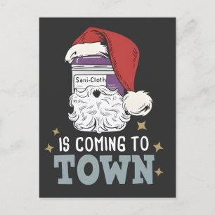 Cartão Postal De Convite Toalhete Sani Natal Enfermeira Férias Médica Enfer