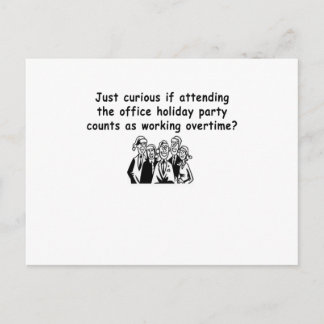 Cartão Postal De Convite Trabalho extraordinário do Office Party
