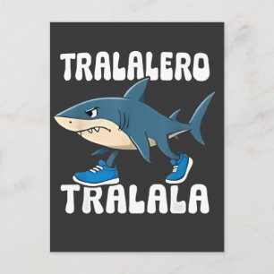Cartão Postal De Convite Tralalalero Tralala Funny Shark Meme