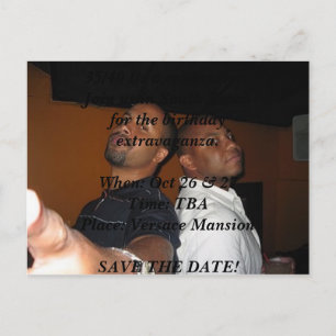 Cartão Postal De Convite Tru e kenny, 35/40 é uma celebração. Junte-se a nó