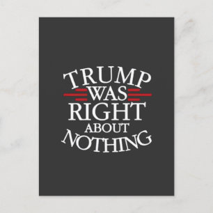 Cartão Postal De Convite Trump Estava Certo Sobre Nada De Democracia Anti-T