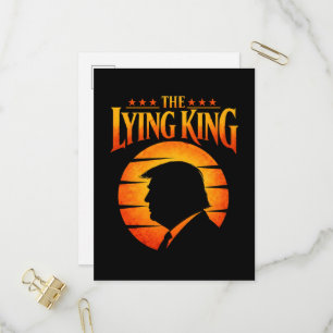 Cartão Postal De Convite Trump O Rei Mentiroso Humor Sarcástico