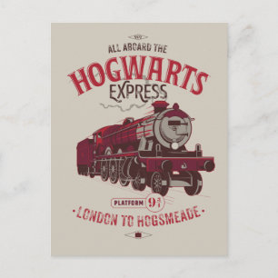 Cartão Postal De Convite Tudo A Bordo Do Hogwarts Express