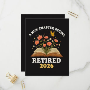 Cartão Postal De Convite Um Novo Capítulo Começa Aposentado 2026