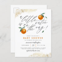 Um Pequeno Chá de fraldas Neutro Laranja Cutie