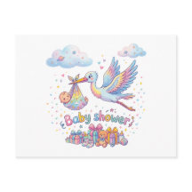 Urso de Pelúcia e Pássaro | Arte para Chá de Bebê
