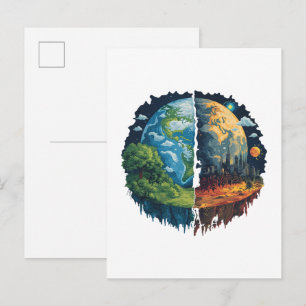 Cartão Postal De Convite Vamos não matar o planeta
