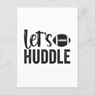 Cartão Postal De Convite Vamos nos reunir com humor fantasia futebol rúgbi 