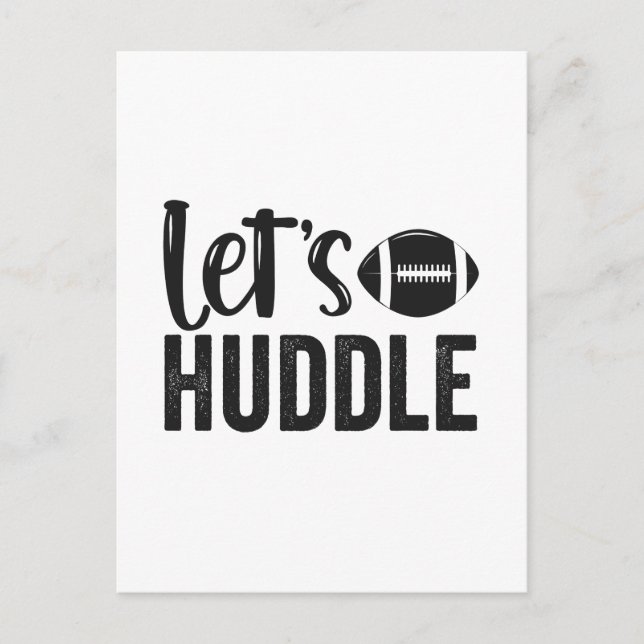 Cartão Postal De Convite Vamos nos reunir com humor fantasia futebol rúgbi  (Frente)