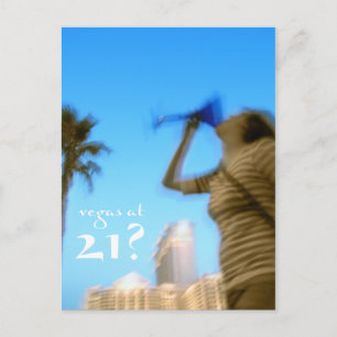 Cartão Postal De Convite vegas aos 21 anos?