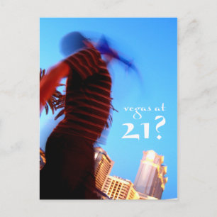 Cartão Postal De Convite vegas aos 21 anos?