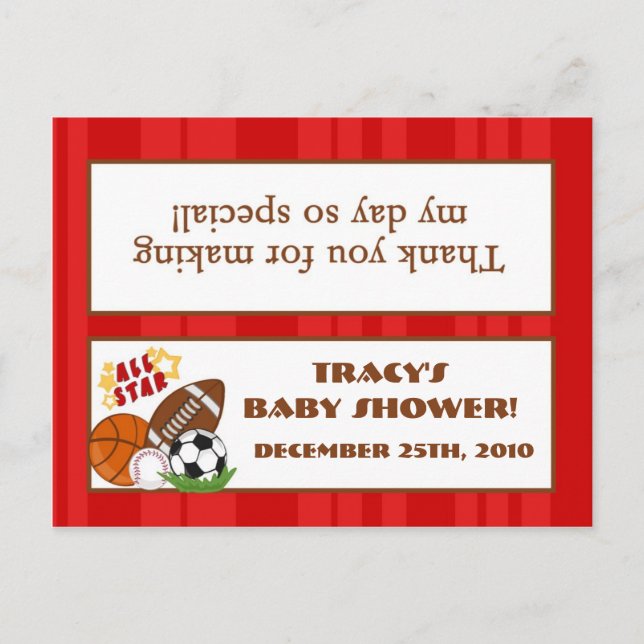 Cartão Postal De Convite Vermelho All-Star do Bag Goody Topper (Frente)