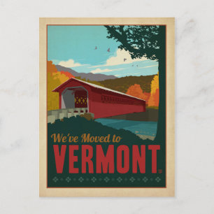 Cartão Postal De Convite Vermont   que nós nos movemos