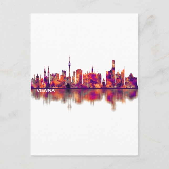 Cartão Postal De Convite Viena Áustria Skyline (Frente)