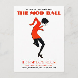 Cartão postal de Convite Vintage do Dance Party 19