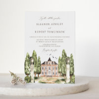 Vintage Watercolor English Manor Wedding