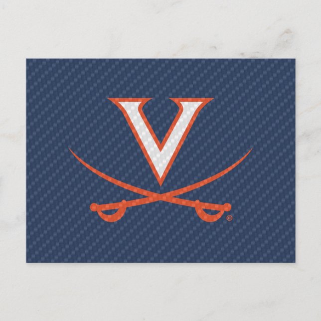 Cartão Postal De Convite Virginia Cavaliers Carbon Fiber (Frente)