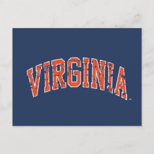 Cartão Postal De Convite Virginia Wordmark Distress