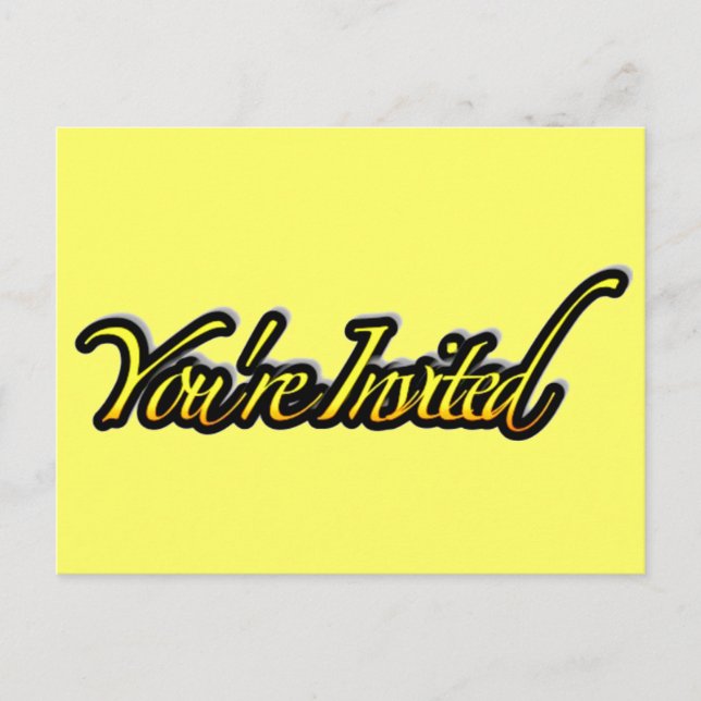 Cartão Postal De Convite Você está convidado_ Cartão-postal (Frente)