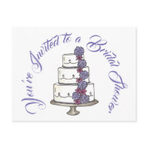 Você está convidado para o Bolo de Casamento Roxo 