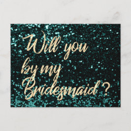 Cartão Postal De Convite Você Será Minha Bridesmaid Cali Dourado Script?