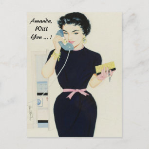 Cartão Postal De Convite você será minha dama de honra, madrinha de