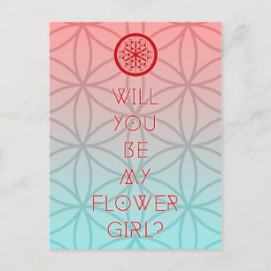 Cartão Postal De Convite você será minha flor sagrada?