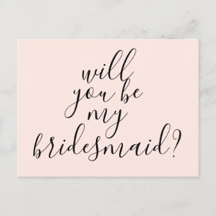 Cartão Postal De Convite Você Será Minha Simples Proposta Moderna Da Brides