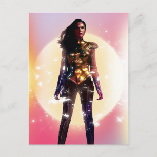 Cartão Postal De Convite W84 Mulher Maravilha Dourada Armor Lo Fi Fala Fot