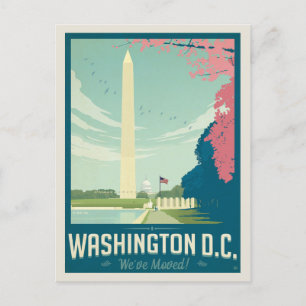 Cartão Postal De Convite Washington, C.C.   que nós nos movemos