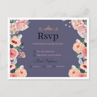 Cartão Postal De Convite wedding rsvp cards