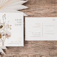 Whimsical Wildflower Save The Date Postcard