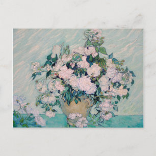 Cartão Postal De Convite White Roses-1890-Vincent van Gogh