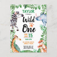Wild One Safari Animal Kids primeiro aniversario