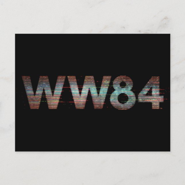 Cartão Postal De Convite WW84 | TV Static Logo (Frente)