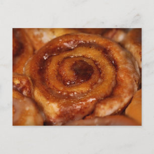 Cartão Postal De Convite Yummy Cinnamon Roll Sticky Buns Assar Venda