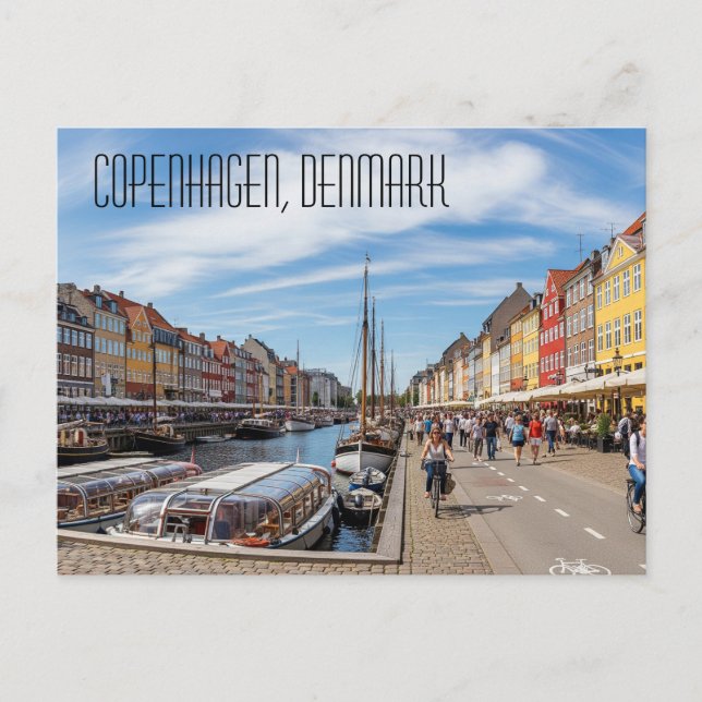 Cartão postal de Copenhague Dinamarca (Frente)